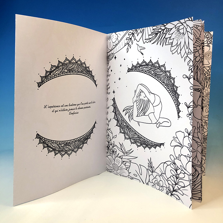 Intérieur du carnet de coloriage